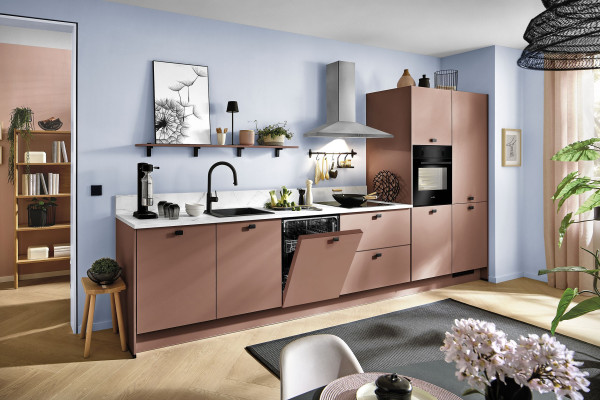 Einbauküche EasyBrixx EB800 in Altrosa aus Kunststoff