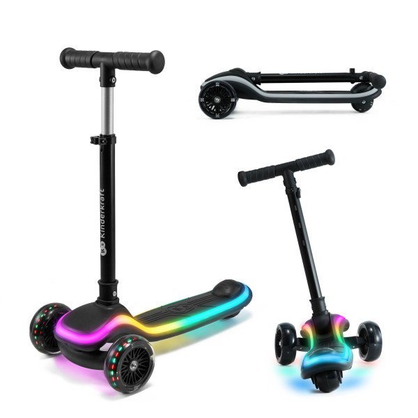 Scooter KINDERKRAFT RAKET in schwarz aus Materialmix