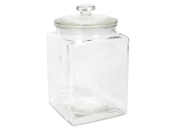 Vorratsglas BUTTON eckig in transparent aus Glas