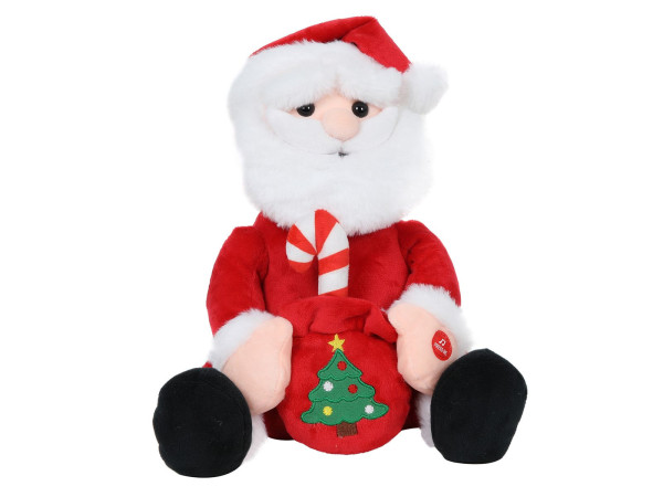Plüschfigur WEIHNACHTSMANN in mehrfarbig aus Polyester