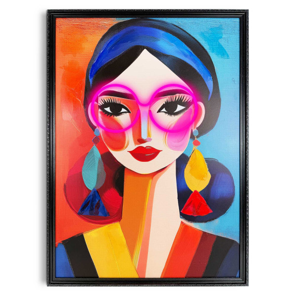 Bild COLOURFUL PORTRAIT in mehrfarbig aus Materialmix