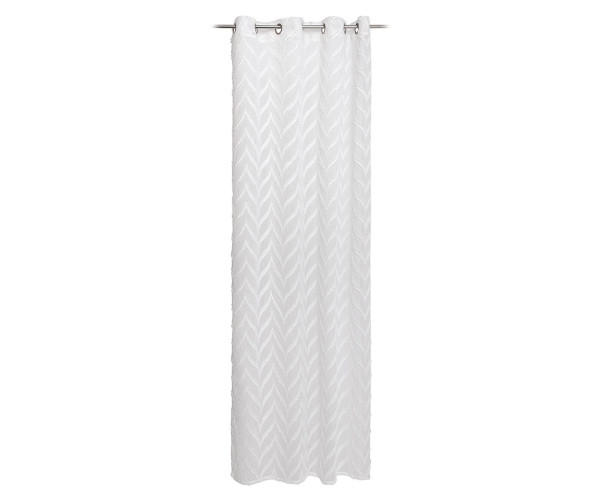Ösenschal ROMBO weiss in weiß aus Polyester