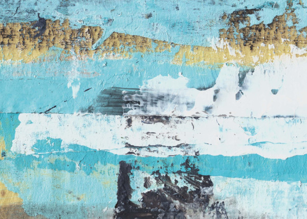 Glasbild ABSTRACT I in mehrfarbig aus Acryl