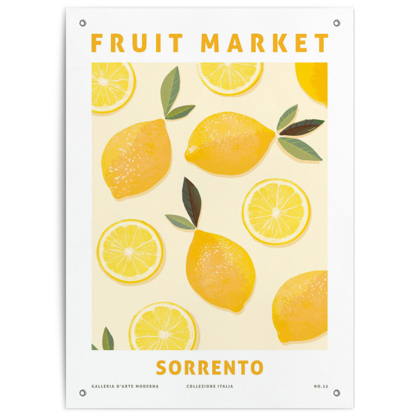 Outdoor Poster LEMONS in mehrfarbig aus PVC