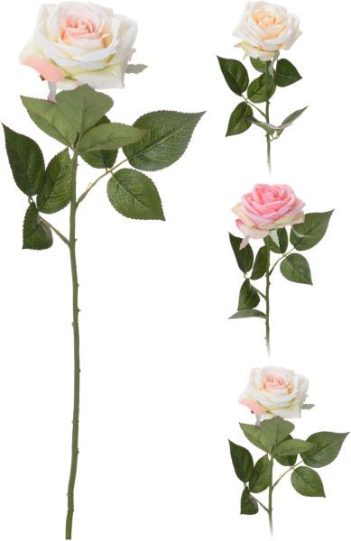 Kunstblume ROSE in mehrfarbig aus Polyester