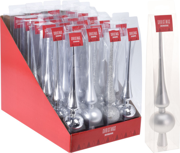 Baumspitze MIX silber in silberfarben aus Kunststoff
