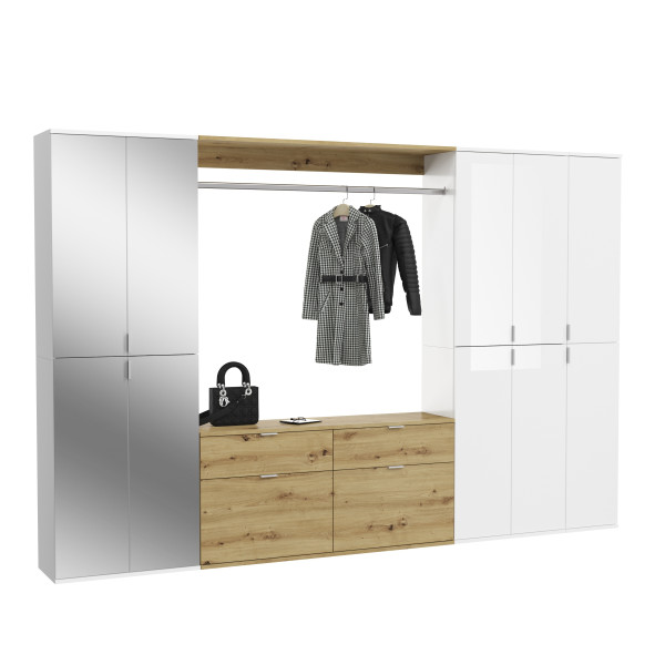 Garderobe PROJEKT X in weiß aus Dekor