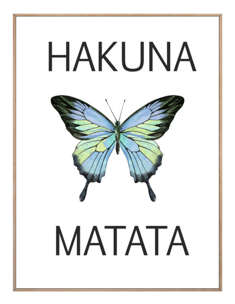 Bild HAKUNA MATATA in mehrfarbig aus Papier