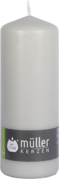 Stumpenkerze STONE in stone aus Wachs