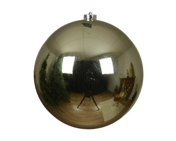 Weihnachtskugel SHINY in grün aus Kunststoff