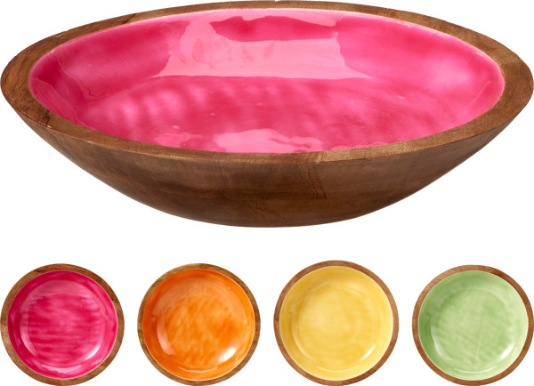 Dekoschale LIMA in mehrfarbig aus Holz