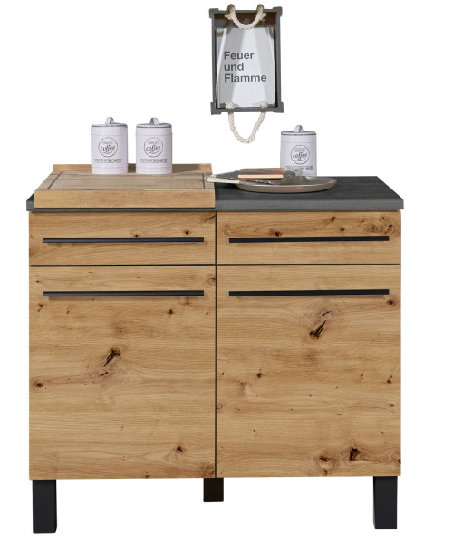 Unterschrank Calgary in Artisaneiche aus Dekor