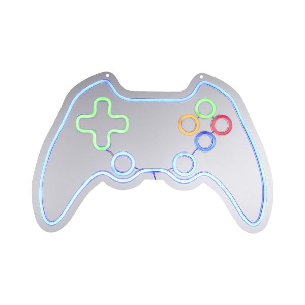 Leuchtobjekt GAMER LED NEON in mehrfarbig aus Materialmix