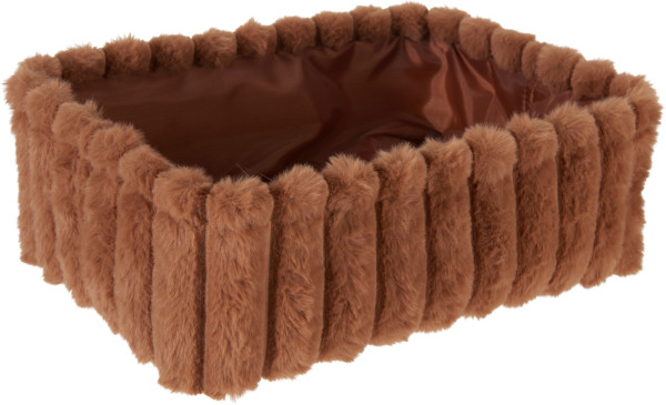 Korb FLUFFY braun klein