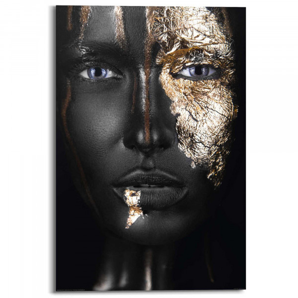 Bild WOMAN GOLD FACE in mehrfarbig