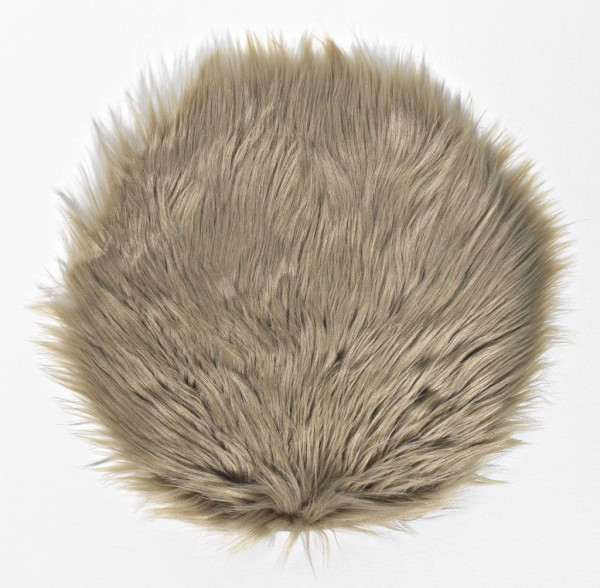 Sitzkissen FUR taupe in taupe aus Polyester