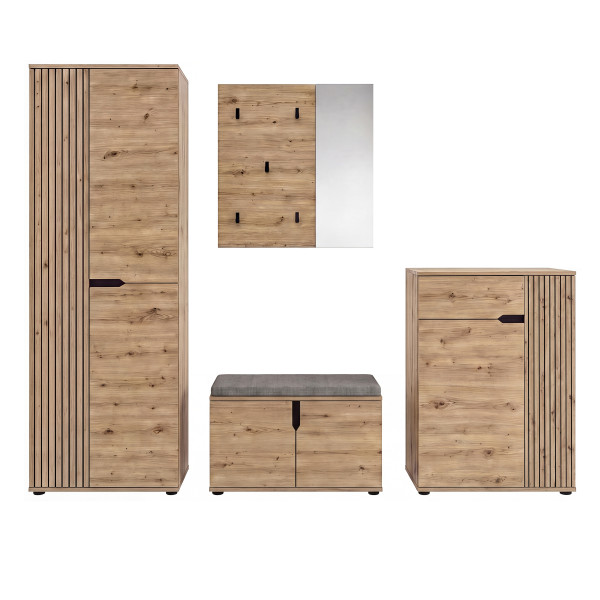 Garderobenset KENO in Eiche aus Holz