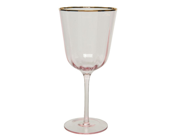 Weinglas SHINY in rosa aus Glas