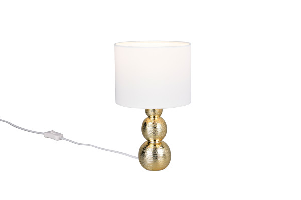 Tischleuchte LOVA gold in goldfarben aus Keramik