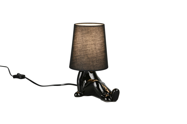 Tischleuchte HUMA schwarz in schwarz aus Keramik