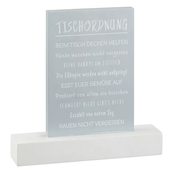 Aufsteller TISCHORDNUNG