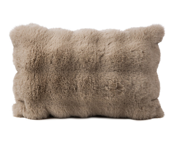 Kissen BUBBLES taupe in taupe aus Polyester