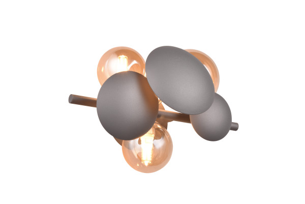 Wandleuchte BUBBLE in anthrazit aus Materialmix