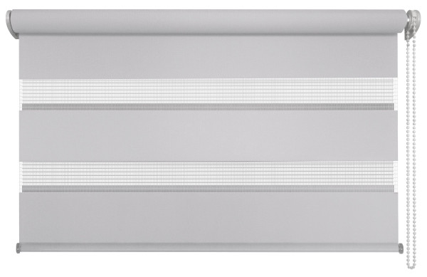 Doppelrollo KLEMMFIX JUST grau in grau aus Polyester