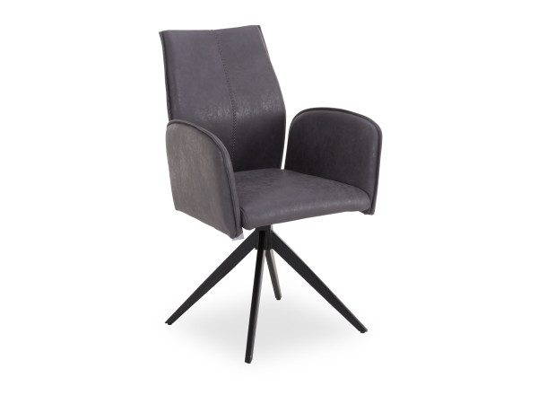Armlehnstuhl SEAT in grau aus Stoff