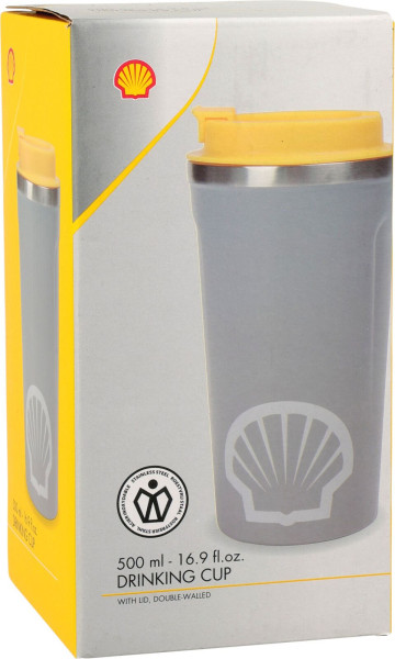 Trinkbecher SHELL in edelstahlfarben aus Polypropylen