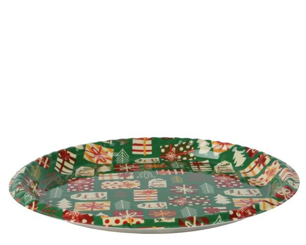 Dekoteller X-MAS in mehrfarbig aus Polypropylen