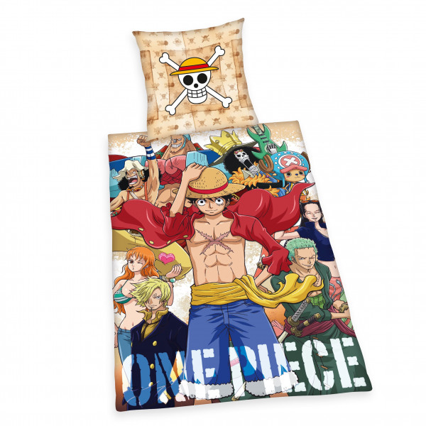 Bettwäsche Renforcé ONE PIECE in mehrfarbig aus Baumwolle