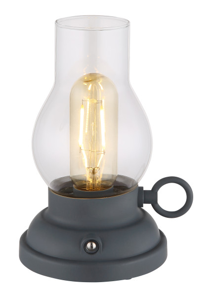 Tischleuchte LED PETRO anthr. in anthrazit aus Materialmix
