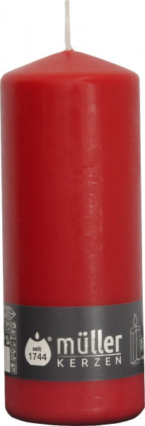 Stumpenkerze RED in rot aus Wachs