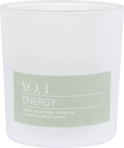 Duft-Kerzenglas ENERGY in grün aus Wachs