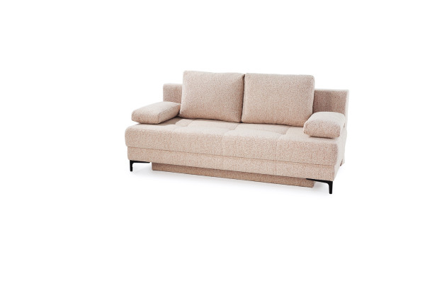 Schlafsofa FIALA in beige/orange aus Stoff