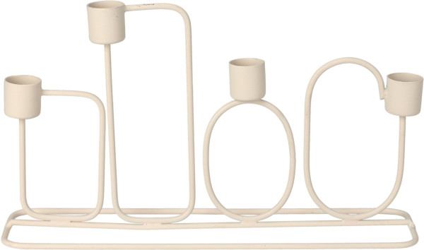 Kerzenhalter FOUR beige in beige aus Eisen