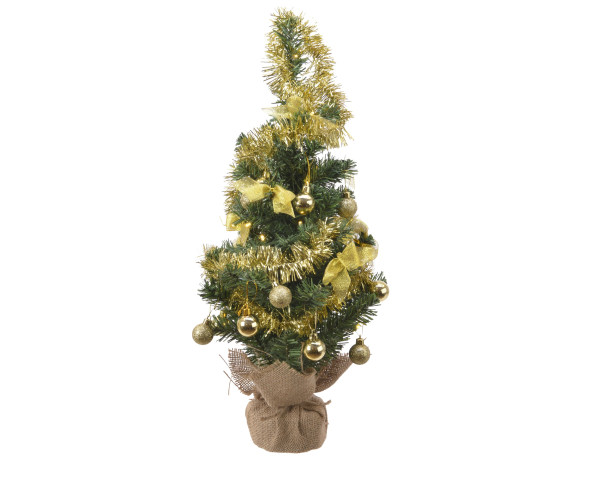 Weihnachtsbaum LED MINI gold in goldfarben aus Kunststoff