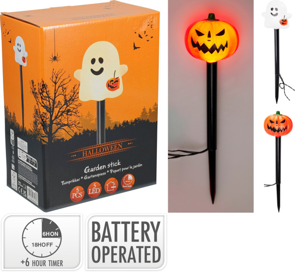 Gartenstecker-Set HALLOWEEN in mehrfarbig aus Polypropylen