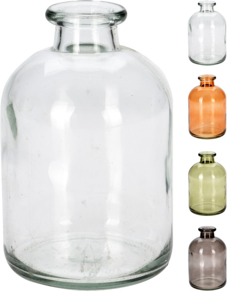 Vase BOTELLA in mehrfarbig aus Glas