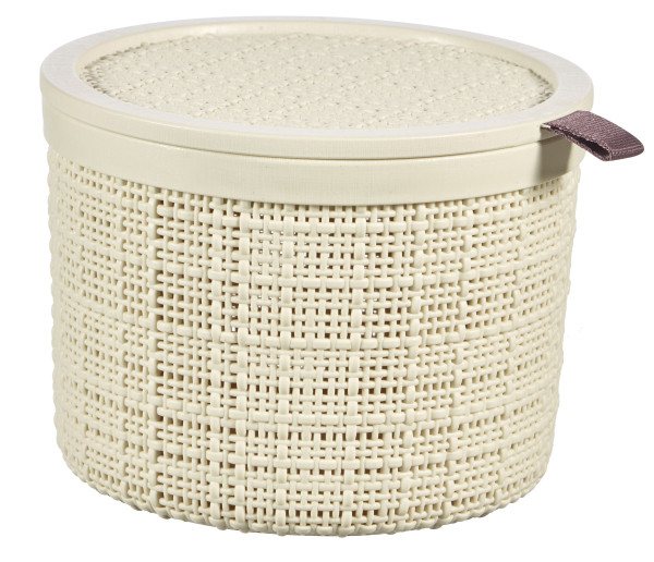 Box JUTE RECYCLING rund in cremeweiß aus Polypropylen
