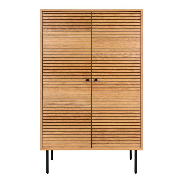Highboard DROP KYOTO in braun aus Furniert