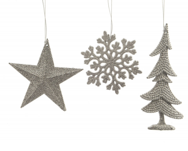 Hänger GLITTER silber