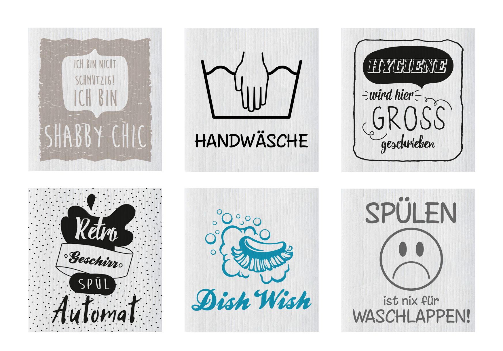 Spültuch SPRÜCHE Geschirrtücher Heimtextilien Accessoires und