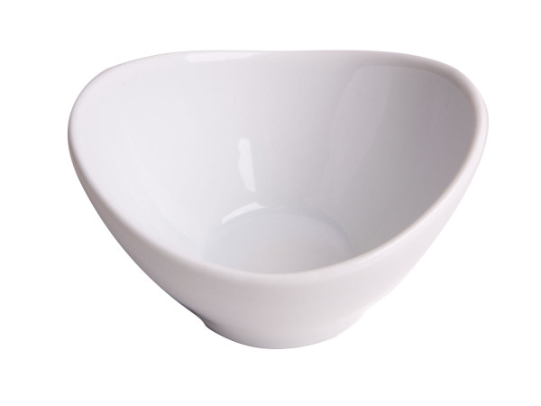 Dipschale TRIANGLE in weiß aus Porzellan