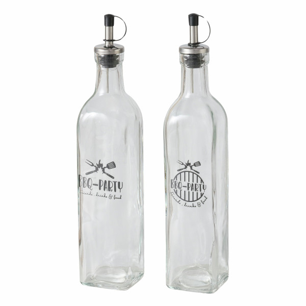 Öl-/Essigflasche BBQ in schwarz