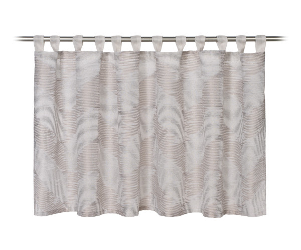 Kurzgardine VITALIS taupe in taupe aus Polyester