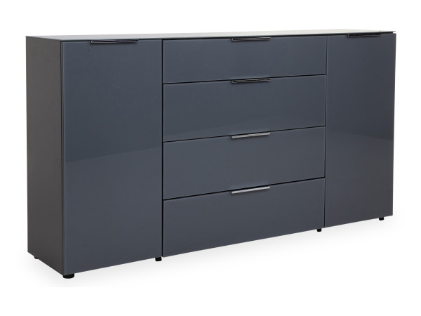 Kommode SYRINA in anthrazit aus Glas