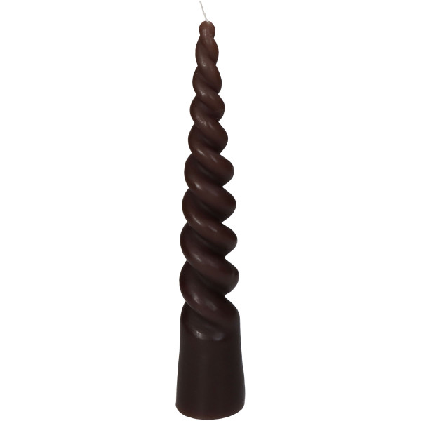 Kerze TWISTED CONE braun