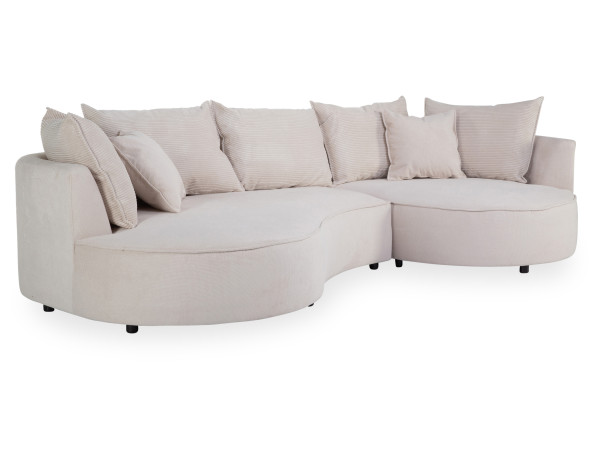 Polsterecke LAURE in creme aus Stoff